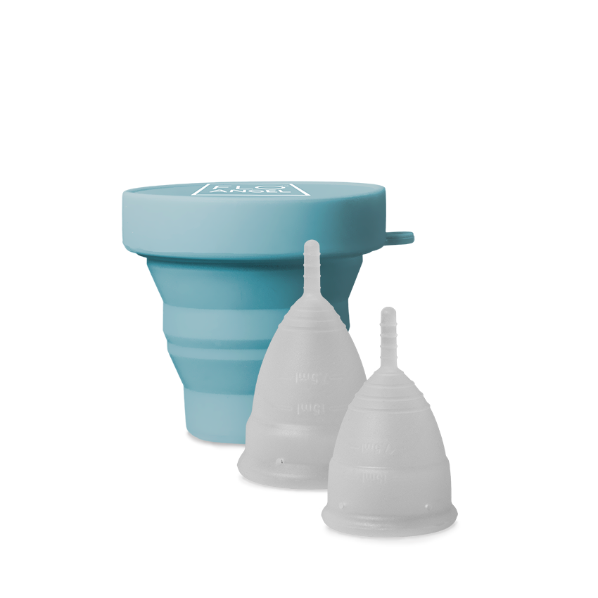 South African Menstrual Cup Set Small and Large with Sterilizer Cup